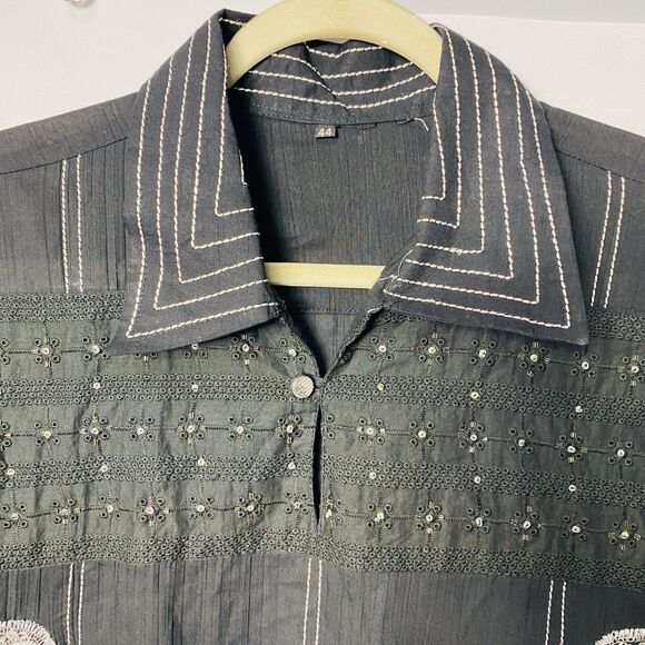 Vintage Indian Mens Embroidered/beaded Dress Size 44 - Picture 3 of 5